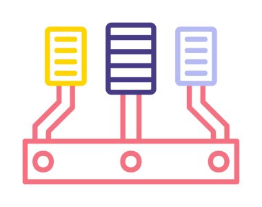Araba Hızlandırıcı düz simgesi, vektör illüstrasyonu 