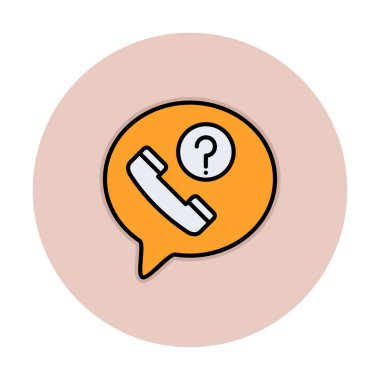 Basit kaçırılan çağrı simgesi, vektör illüstrasyonu