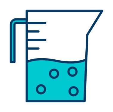 Beaker modern simgesinin vektör illüstrasyonu                          