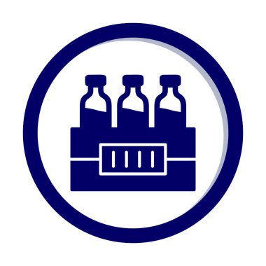 Su şişeleri. Web simgesi basit illüstrasyon 