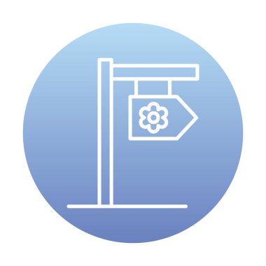 Tabela düz simgesi, vektör illüstrasyonu