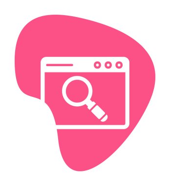 Basit Tarayıcı Arama simgesi, vektör illüstrasyonu