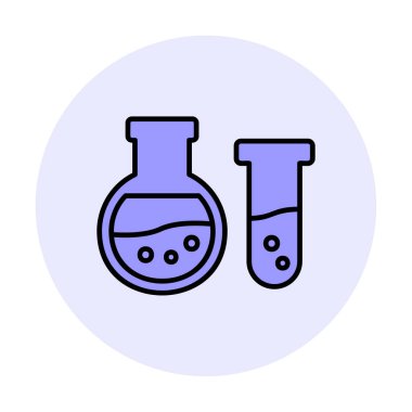 Matara ikonu. Laboratuvar ekipmanları. vektör illüstrasyonu.                     