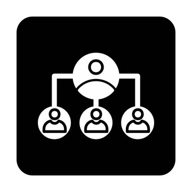 Basit Organizasyon hiyerarşisi simgesi, vektör illüstrasyonu