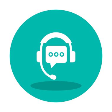 Basit Destek Hizmetleri simgesi, vektör illüstrasyonu