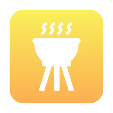 Barbekü. Web simgesi basit illüstrasyon                  