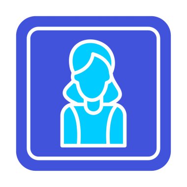 kadın avatar simgesi vektör illüstrasyonu