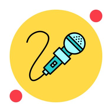 mikrofon web simge vektör çizim           