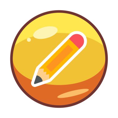 Düz kalem. Web simgesi basit illüstrasyon