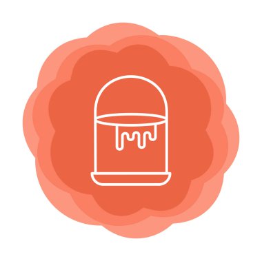 Boya kovası simge vektör çizim