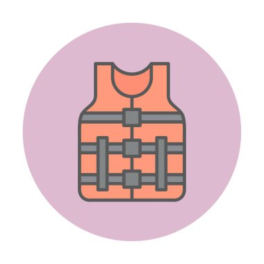 Modern Life Vest simge tasarımının vektör çizimi                     