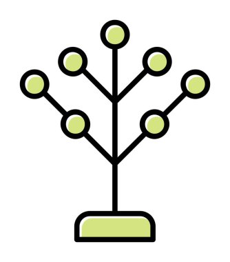 Basit filogenetik simge, vektör illüstrasyonu