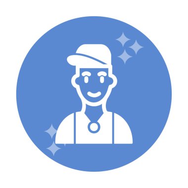 Hip Hop Man ikon vektör illüstrasyonu