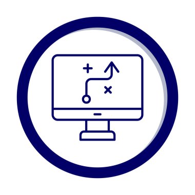 Basit Strateji simgesi, vektör illüstrasyonu