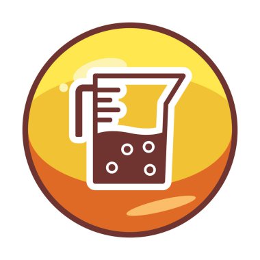 Beaker modern simgesinin vektör illüstrasyonu                          