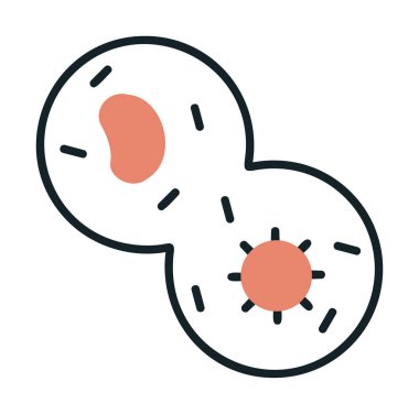 Mitoz web simgesi, vektör illüstrasyonu