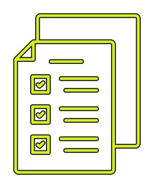 Sınav simgesi vektör illüstrasyonu 