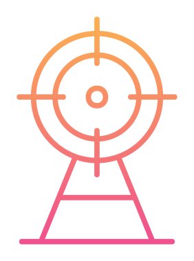 hedef simgesi. vektör çizimi izole edildi 