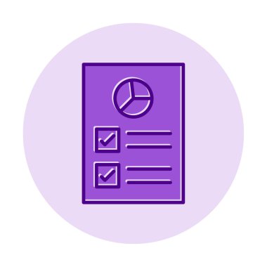 Çalışma Raporu simgesinin vektör illüstrasyonu