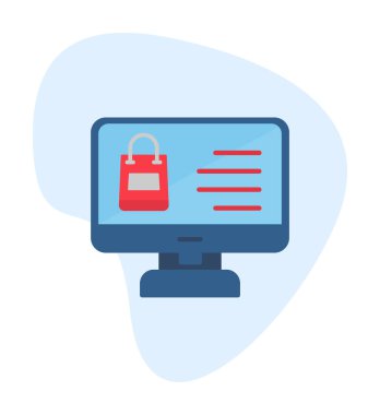 ekran simgesi, vektör illüstrasyonunu izle