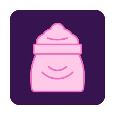 Şeker düzlüğü simgesi, vektör illüstrasyonu  