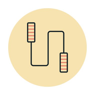 İp sporu ikonunu atlıyorum. Vektör illüstrasyonu 