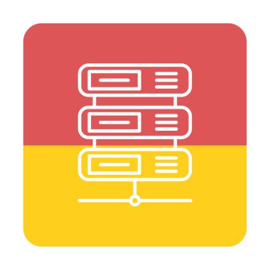 Veri sunucu simgesinin vektör illüstrasyonu 