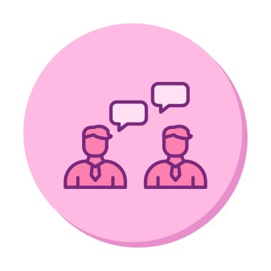 Basit Çalışma İletişim simgesi, vektör illüstrasyonu