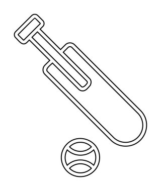 Basit kriket simgesi vektör çizimi.