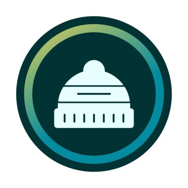 Kış Şapkası simgesinin vektör illüstrasyonu