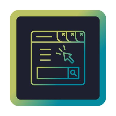 Basit web sayfası simgesi, vektör illüstrasyonu