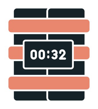 Zaman bombası ikonu vektör illüstrasyonu.