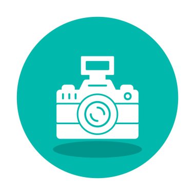 fotoğraf makinesi ikon vektör illüstrasyonu                      