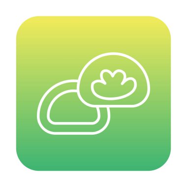 Japon tatlısı Mochi ikonunun vektör çizimi 