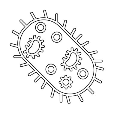 düz mikroorganizma ikon vektör illüstrasyon tasarımı