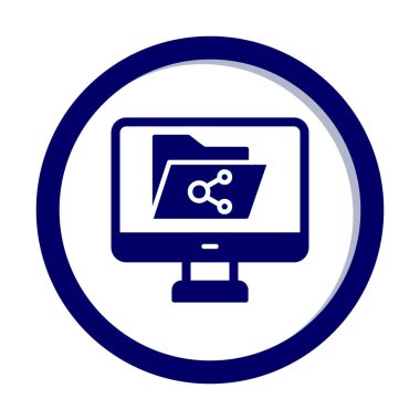 Basit Dosya Paylaşımı simgesi, vektör illüstrasyonu