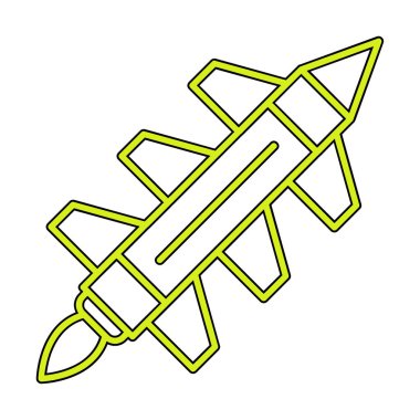 Füze roket ikonu vektör çizimi