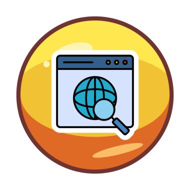 Web tarayıcı simgesi, vektör illüstrasyonu basit tasarım