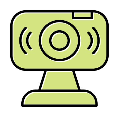 Web kamerası. Web simgesi basit illüstrasyon                   