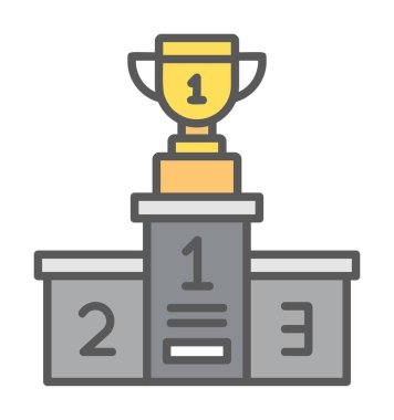 Basit Şampiyon simgesi, vektör illüstrasyonu