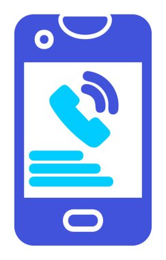 Telefon var. simge vektör illüstrasyon tasarımı