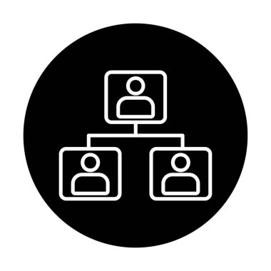 Basit ağ simgesi, vektör illüstrasyonu