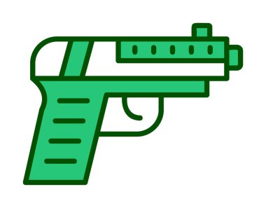 askeri silah simgesi, düz stil