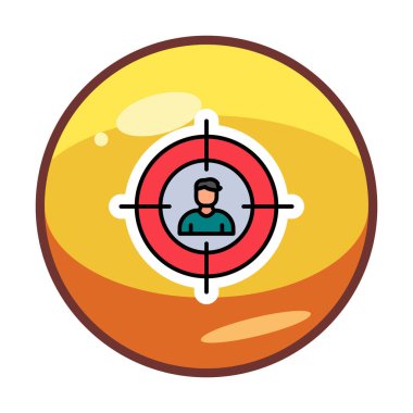 Hedef düz simge. Vektör illüstrasyonu