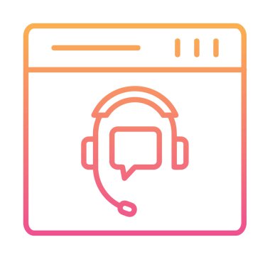 Modern Çevrimiçi Online Destekleyici element tasarımının vektör illüstrasyonu                            