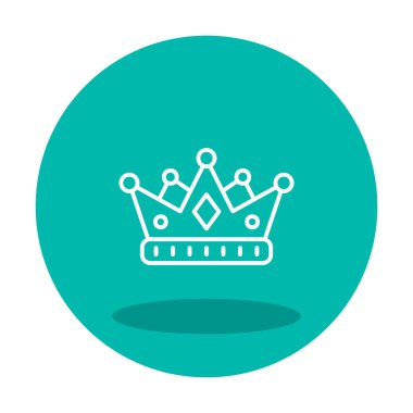 Taç. Web simgesi basit illüstrasyon