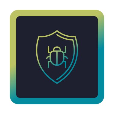 Antivirüs kalkan koruma vektör çizimi tasarımı