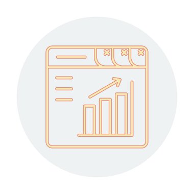 büyüme grafik simgesini, vektör çizim