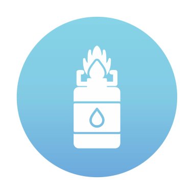 düz Kamp Gaz ikonu vektör çizimi 