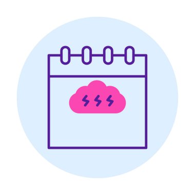 Takvim simgesi, vektör illüstrasyonu basit tasarım